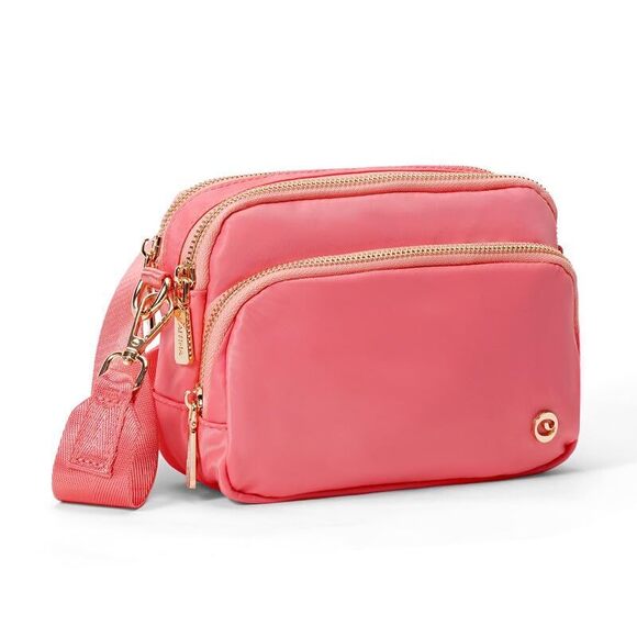 Handbags - 7952 Wristlet Wallets Nylon Crossbody Bum Bag with 4 Zippers Checkered